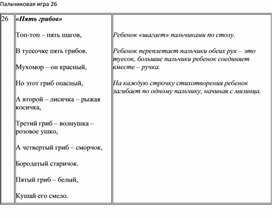 Пальчиковая гимнастика № 26