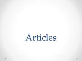 5 Articles. 5-6 классы