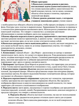 Обложка для материала Шаблон педагогического анализа рисунка