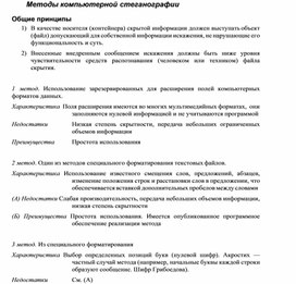 Обложка для материала Методы компьютерной стеганографии.docx