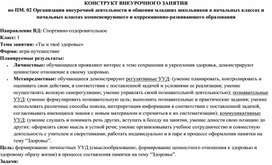 Конструкт внеурочного занятия на тему "Ты и твое здоровье".