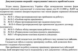 Обложка для материала Документування операцій з нарахування і виплата заробітної плати