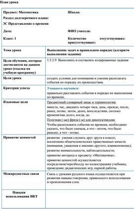 Обложка для материала 1СВыполнение задач в правильном порядке Алгоритм выполнения задания КРАТКОСРОЧНЫЙ ПЛАН