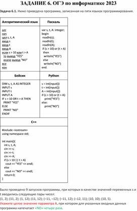 Обложка для материала Задание 6 - 10 ОГЭ по Информатике 2025