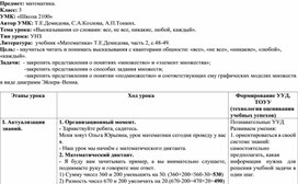 Конспект урока математики в 3 классе по теме Высказывания со словами все, не все, никакие, любой, каждый