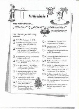 Страноведческий тест по немецкому языку (6 класс)