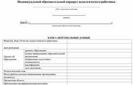 Обложка для материала Индивидуальный образовательный маршрут педагогического работника