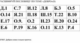 Пословица по теме "Доброта" (8)