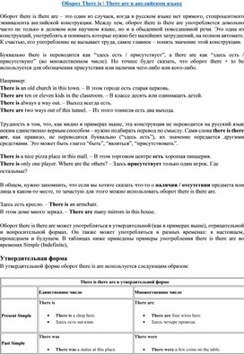 Обложка для материала Оборот There is \ There are в английском языке