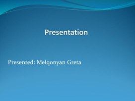 Power point presentation