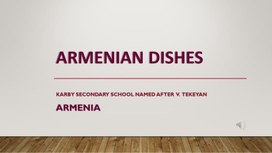 Armenian dishes.