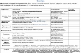Обложка для материала План ВР на сентябрь