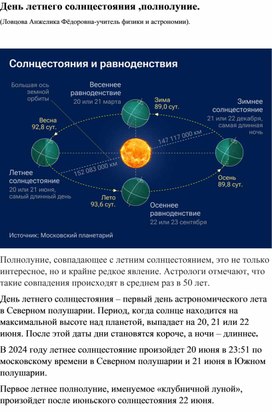 День летнего солнцестояния ,полнолуние.