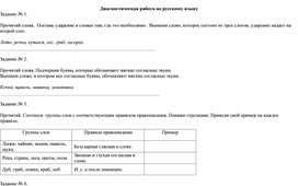 Обложка для материала Входная диагностика по русскому языку 2 класс