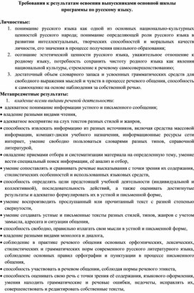 Обложка для материала Рабочая программа по русскому языку 8 класс