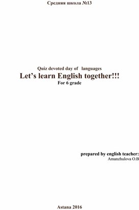 Let's learn english together