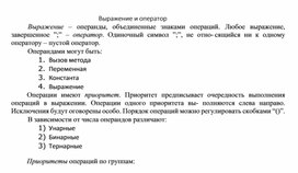 Обложка для материала Выражение и оператор