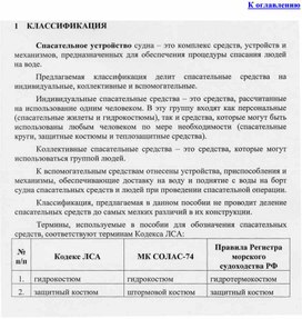 Обложка для материала Классификация спасательных устройств