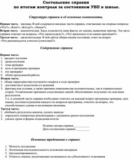 Обложка для материала Составление справки