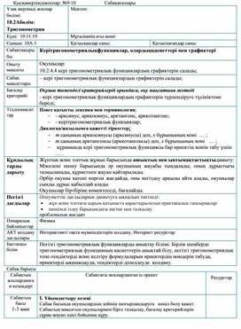 10кл Кері тригонометриялық функциялар1