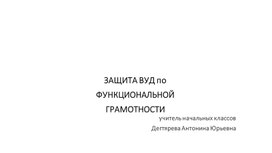 Защита ВУД по теме "Функциональная грамотность учащихся 1-4 классов"