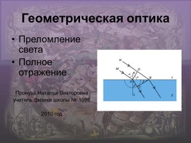 Обложка для материала Геометрическая оптика