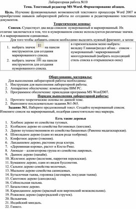 Обложка для материала Лабораторная  работа по информатике и ИКТ