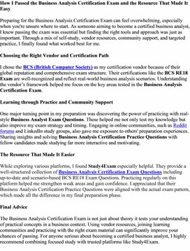 Обложка для материала How I Passed the Business Analysis Certification Exam and the Resource That Made It Easy
