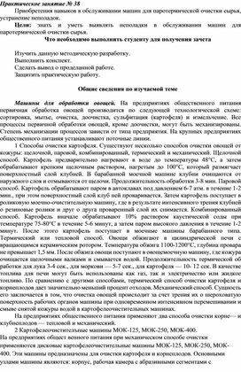 Обложка для материала Практическая работа специальности 15.02.05. «Техническая эксплуатация оборудования в торговле и общественном питании»