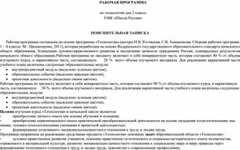 Обложка для материала Рабочая программа по технологии (2 класс).