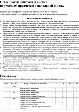 Обложка для материала Особенности контроля и оценки