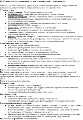 Обложка для материала Семья как малая социальная группа