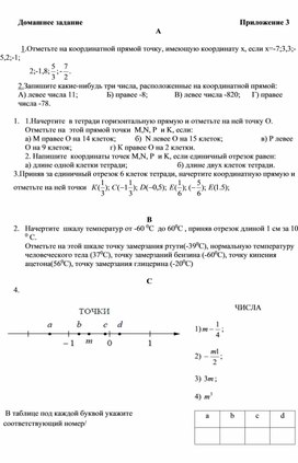 Обложка для материала координатной прямой_Приложение 3_Домашнее задание