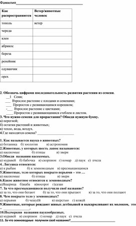 Обложка для материала тест о животных
