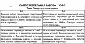 Обложка для материала Геометрия в таблицах. 10-11кл_контрольная работа