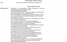 План-конспект учебного занятия Тема	Сестринская помощь при заболеваниях и травмах уха.