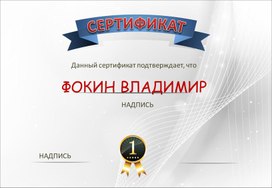 Сертификат № 42