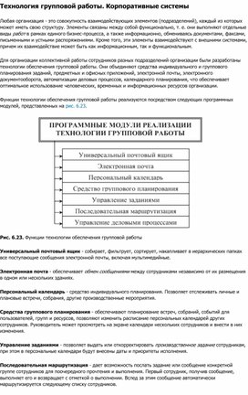 Обложка для материала Технология групповой работы. Корпоративные системы.docx