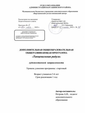 Программа дополнительного образования