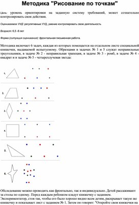 Методика Рисование по точкам