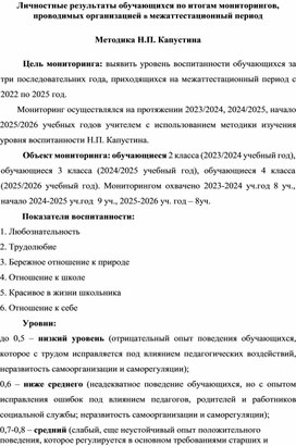 Обложка для материала Личностные результаты орбучающихся