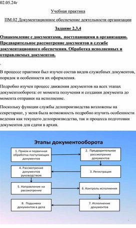 Отчет-практики делопроизводителя