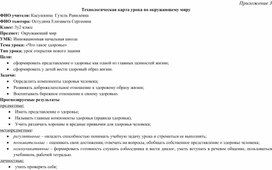 Технологическая карта урока по окружающему миру