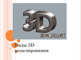 Обложка для материала Виды 3D-моделирования