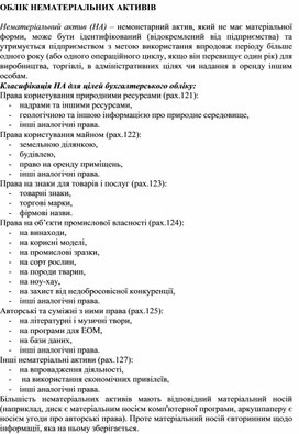Обложка для материала ОБЛІК НЕМАТЕРІАЛЬНИХ АКТИВІВ