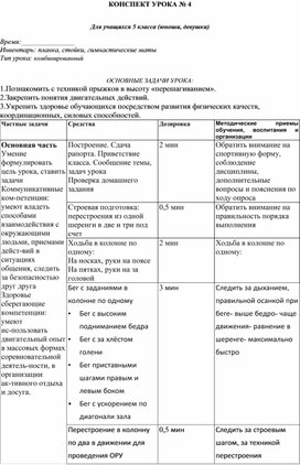 Обложка для материала КОНСПЕКТ УРОКА № 4