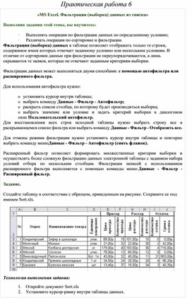 Обложка для материала Электронная таблица Microsoft Excel