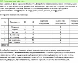 Обложка для материала Табличный процессор Microsoft Excel