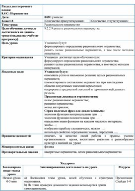 Обложка для материала 1,8_Рациональное неравенство_Краткосрочный план_2 урок