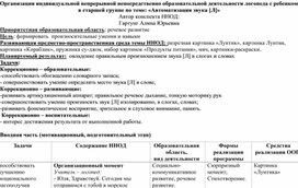 Организация индивидуальной непрерывной непосредственно образовательной деятельности логопеда с ребенком в старшей группе по теме: «Автоматизация звука [Л]»